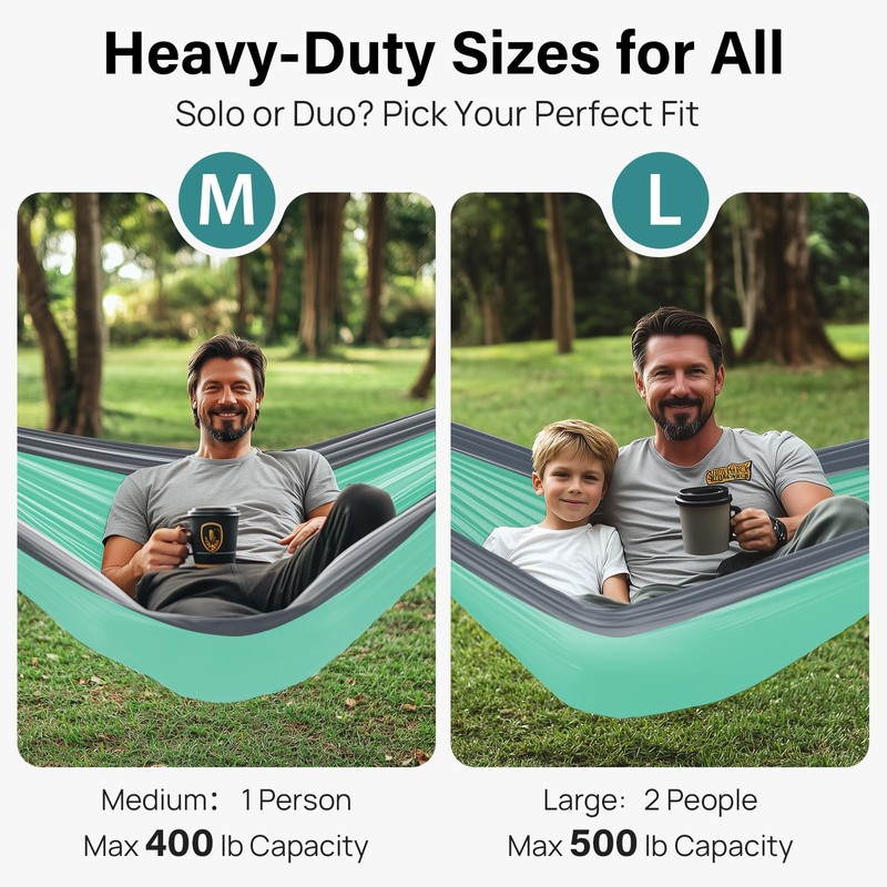 Kootek Camping Hammock 500 lbs Capacity, Portable Hammocks with Tree