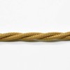 3 m Textile Cable Gold Twisted 3 x 0.75 mm²