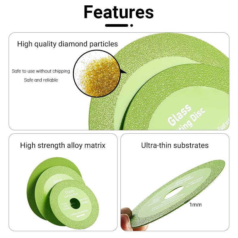 LOZLIN 3PCS 115 * 22.23mm Ultra-Thin Saw Blade Glass Cutting