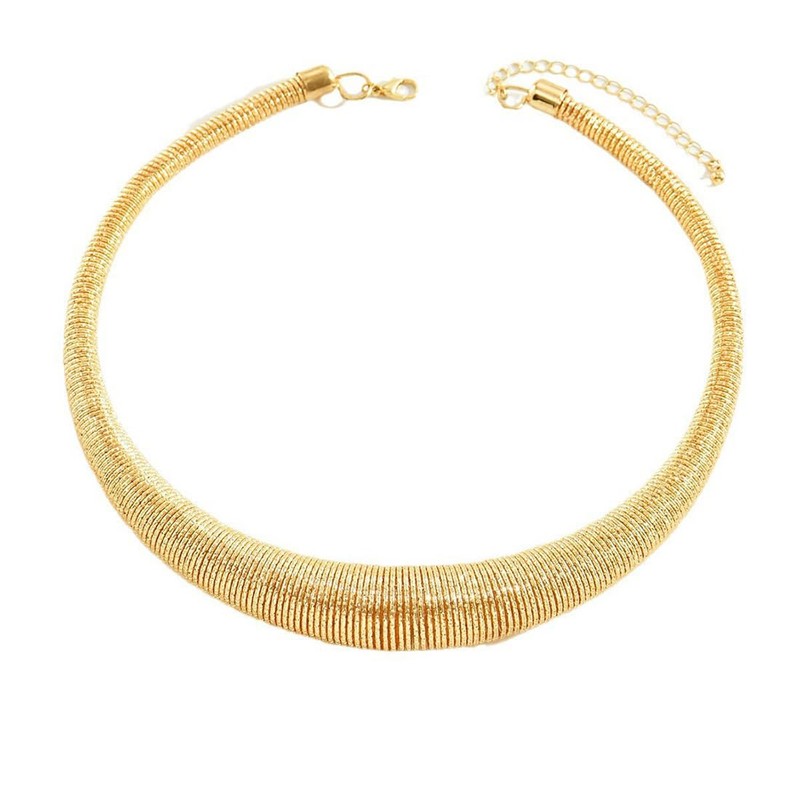 Danshinbow Punk Elasticity Spring Necklace Hollow Hospital Choker Adjustable Necklace,
