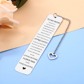 Bookmark Gifts for Mom, Mom Birthday Gifts from Daughter, Valentine's Day Mothers Day Gifts for Mother Mommy, Mothers Birthday Gift Ideas, Christmas Gifts for Mom