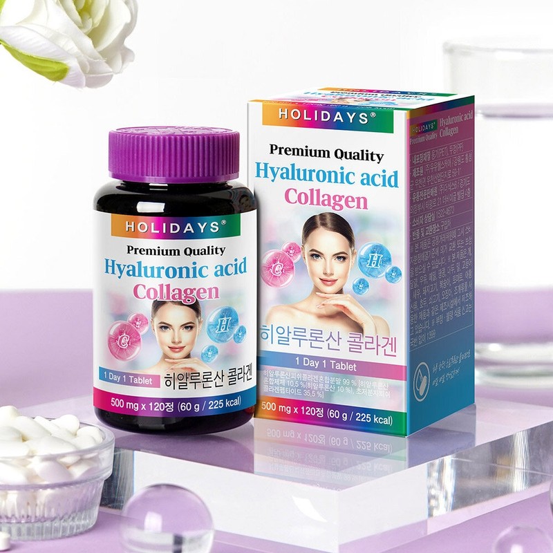 Holidays Hyaluronic Acid Collagen 120 tablets 1 bottle (4 months