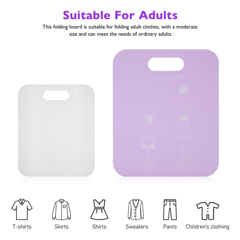 Alipis 2Pcs Shirt Folder Boards, Plastic Clothes Folding Boards T