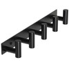 HUFEEOH Coat Hooks Wall Mount, Black T Shaped 5 Hooks