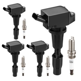 4 Pack Ignition Coil UF764 & Iridium Spark Plugs 93175 Compatible with 2015-2020 Hyundai Sonata Santa Fe Tucson Kia Optima Sorento Sportage Genesis 2.0L 2.4L L4 Replacement for 27300-2GGA0 GN10730