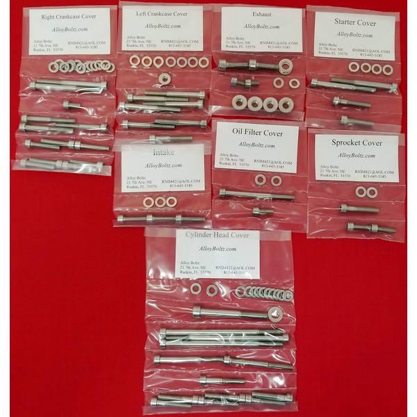ALLOYBOLTZ - COMPATIBLE WITH HONDA TRX400EX 400EX FOURTRAX POLISHED STAINLESS