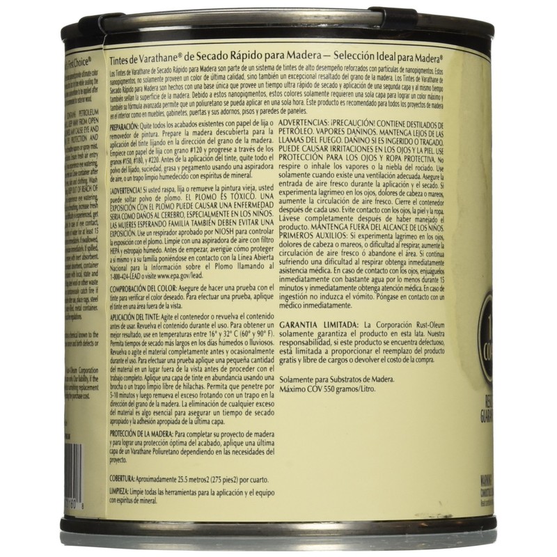 Varathane Premium Fast Dry Wood Stain, Quart, Spring Oak