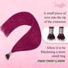 YoungSee Nano Hair Extensions Magenta Nano Beads Hair Extensions 16inch