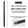 GeilSpace 3/4" × 30" Heavy Duty Pre-Cut Grey Metal Pipe,