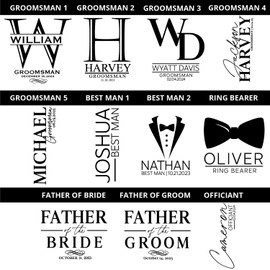 Groomsmen Gifts Set of 5 - Best Man and Groomsmen Gifts - Bachelor Party Gifts - 20 Oz Tumbler - Engraved Gifts for Men