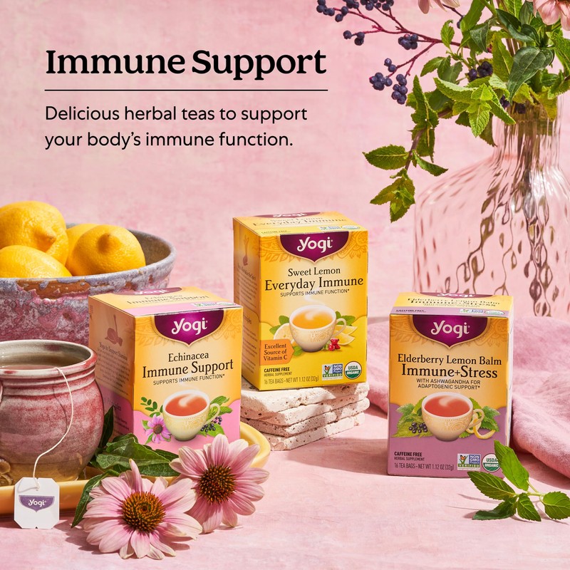 Yogi Tea Elderberry Lemon Stress & Immune Support Tea -