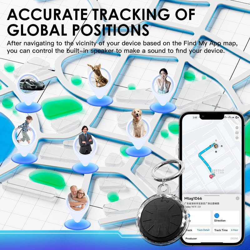 1PCS Black GPS Tracker for Vehicles,Mini Hidden Car Tracker with