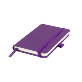 Savvy Bee 2 x Notebooks, Double Pack A6 Notebook New Lined Pocket Hardback Small Journal with pen loop, elastic closure and ribbon marker 196 pages / 98 sheets Notepad Notes Pad (Purple)