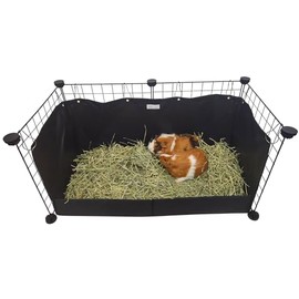 Hayzee Original Guinea Pig Hay Holder Feeder Litter Box Less Mess Encourages Natural Burrowing Instincts and Provides Ample Supply of Hay to Guinea Pigs and Rabbits (Black, 27")