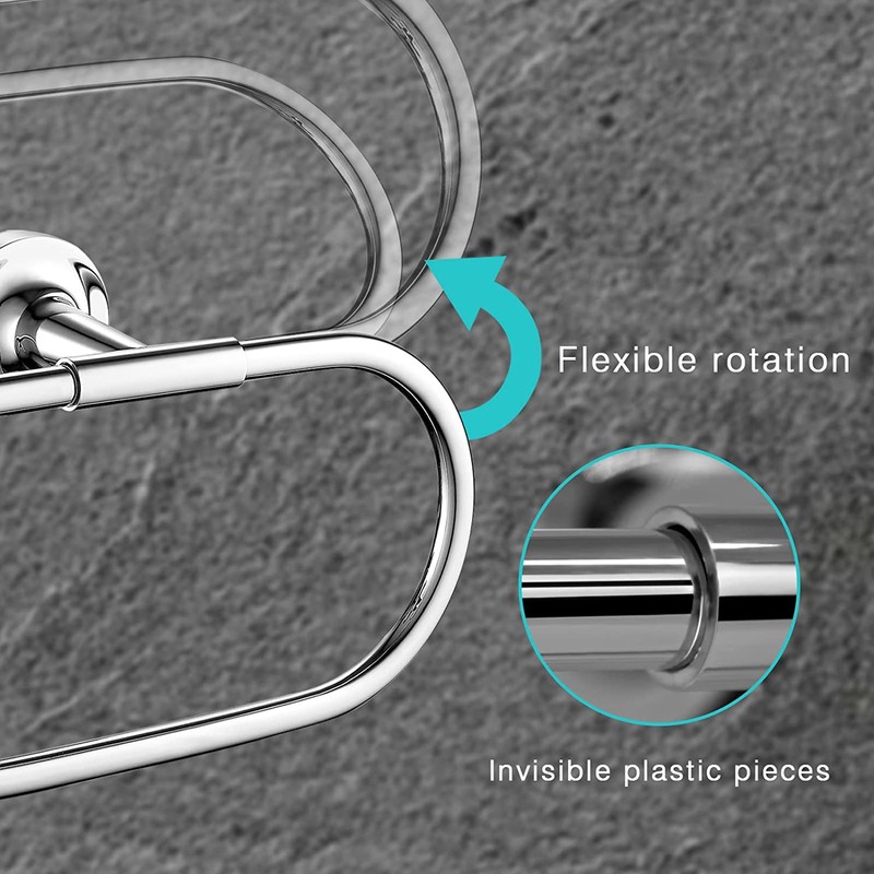 JASSFERRY Wall Mounted Oval Towel Ring Luxury Modern Design Bath