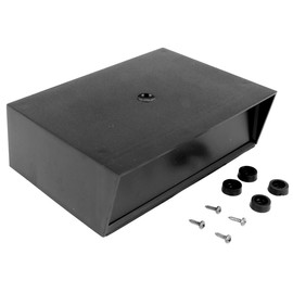 WITTKOWARE ABS Electronic Plastic Housing with Canopy and Removable Front Panel, 150 x 110 x 60 mm, Black