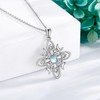 CUPENDA Witch Knot Necklace 925 Sterling Silver Witch Celtic Knot