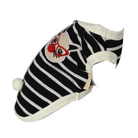 Cat Sweaters Shirt Polyester Soft Breathable Fashionable Cat Winter Cloth for Home and Outdoors Black Type 3