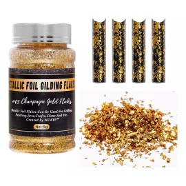 Escama De Lámina Dorada H Para Resina, Lámina Dorada Para Uñ