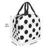 Polka Dot Black White Lunch Bag for Women & Men,