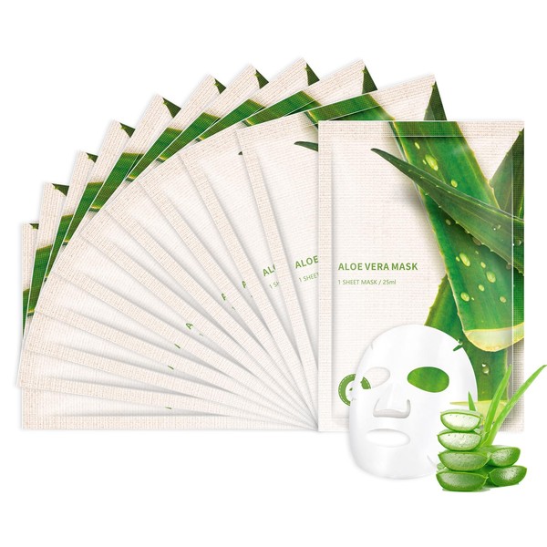 OUPEICHARM Aloe Vera Face Masks Sheet for Women,Moisturizes Facial Masks
