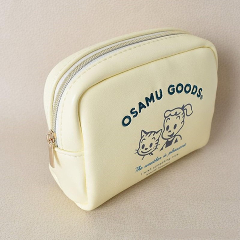 Harada Osamu Pu Square Pouch, Storage Pouch, Cosmetic Pouch, Mini