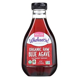 Wholesome Organic Raw Blue Agave Nectar, Syrup, Low Glycemic Sweetener, Non GMO, 23.5 oz (Pack of 6), (Packaging May Vary)