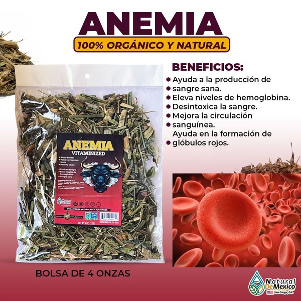Tierra Naturaleza Anemia Herbal Compound 4 Oz. 113 Gr, Helps the production of healthy blood