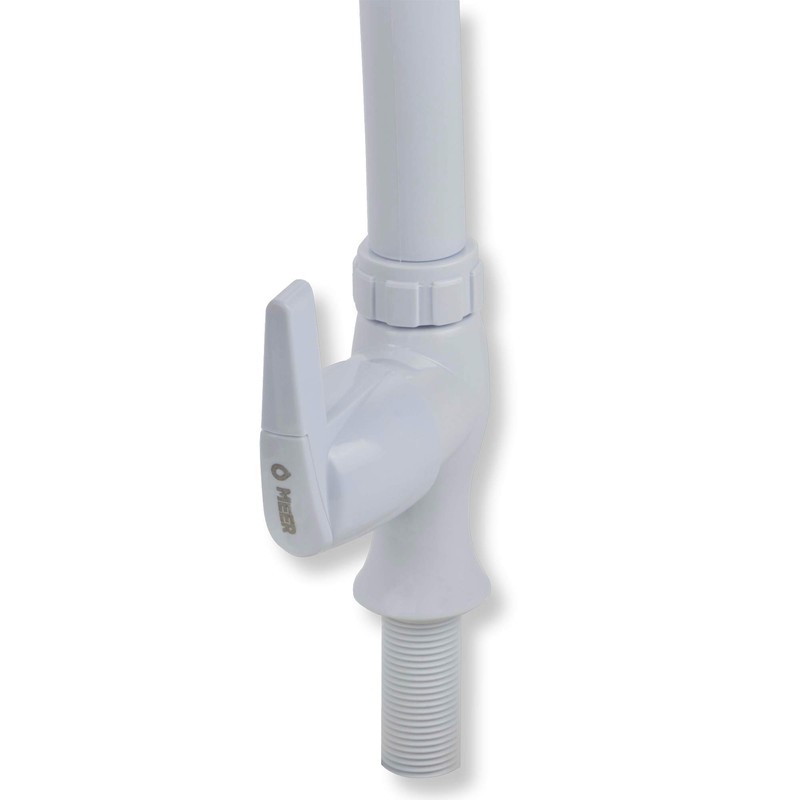 Llave para Lavabo de Cuello Rígido color Blanco para Fregadero