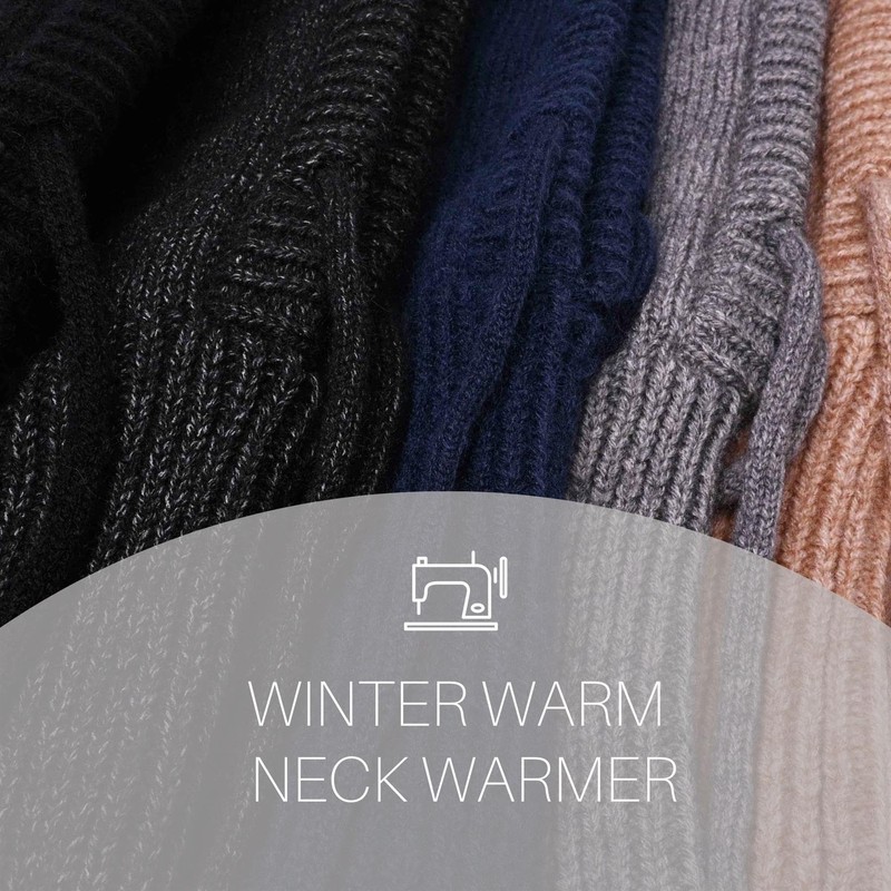 Basic Sense Warm Hooded Scarf for Men & Women, Knitted