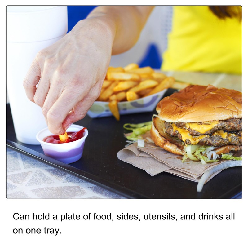 PATIKIL 11.6x8.4" Fast Food Trays, Set of 2, Plastic Serving