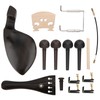 4/4 Violin Parts Tailpiece Ebony Tuning Pegs Chinrest Endpin Tuners