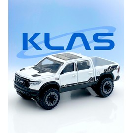 Hot Wheels 2020 Ram 1500 Rebel (White & Black) 1/10 Factory Fresh - 2024-24/250 (Short Card) - COMES IN A KLAS CAR KEEPER SHORT CARD PROTECTOR CASE - HTC52
