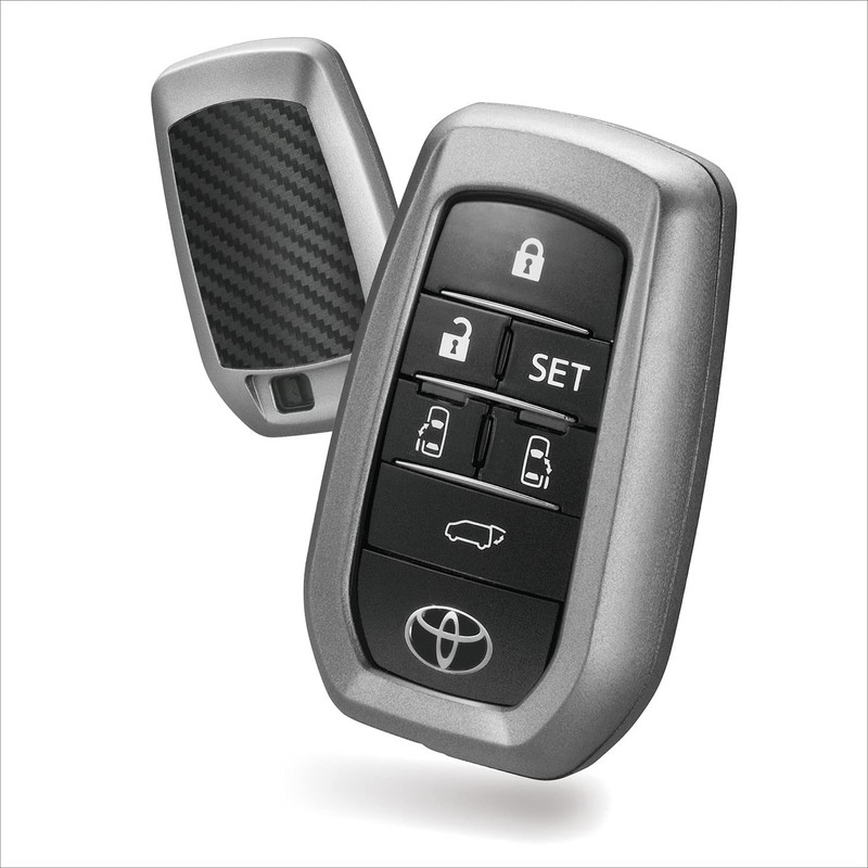 Carmate DZ568 Toyota E Carbon Style Gun Metallic Car Key