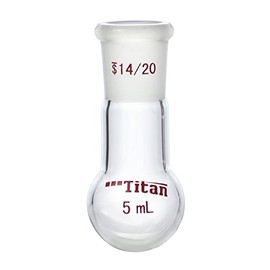 5mL Single Neck Round Bottom Boiling Flasks Borosilicate Glass with 14/20 Standard Taper Outer Joint