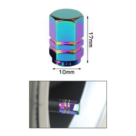 LIANHATA Tire Air Valve Caps Set of 4 Tire Wheel Air Valve Cap Cover Car Auto Motorcycle Dress Up Parts Waterproof Anti-corrosion (Colorful)