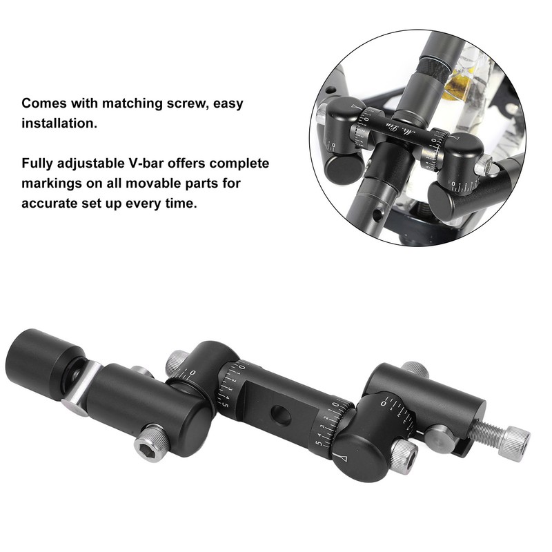 Double Side V Bar Compound Bow Stabilizer Adjustable Quick Disconnect