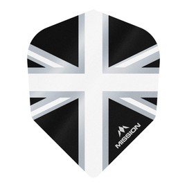 Mission Darts Alliance Dart Flights | Premium Extra Strong 100 Micron | Standard No6, White, 1 Set of 3 Flights (F3404)