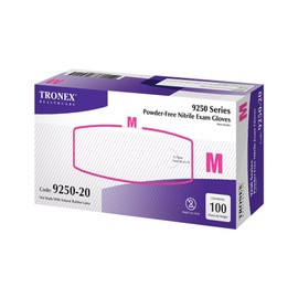 TRONEX 9250 Nitrile Disposable Gloves, Medical Grade Exam Glove, Food Preparation,Beauty, Tattoo, Fingertip Textured, Latex Free, Powder Free, Blue, Medium, Box of 100