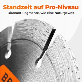 BAUBECK Diamond Disc 125 mm for Stone, Concrete, 2 Pieces, Powerful Compatible with Angle Grinder from Bosch, Metabo, Diamond Cutting Disc 125 Diamond Cutting Disc 125 Diamond Cutting Disc 125 Stone