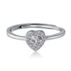 Stering Silver Ring for Women Heart Diamond Ring Dainty Stackable