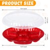 Rtteri 18 Pcs Round Divided Serving Tray with Lid Plastic