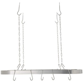 Fox Run 74935 Carbon Steel Oval Pot Rack, 17 x 33 x 1.5 inches, Metallic