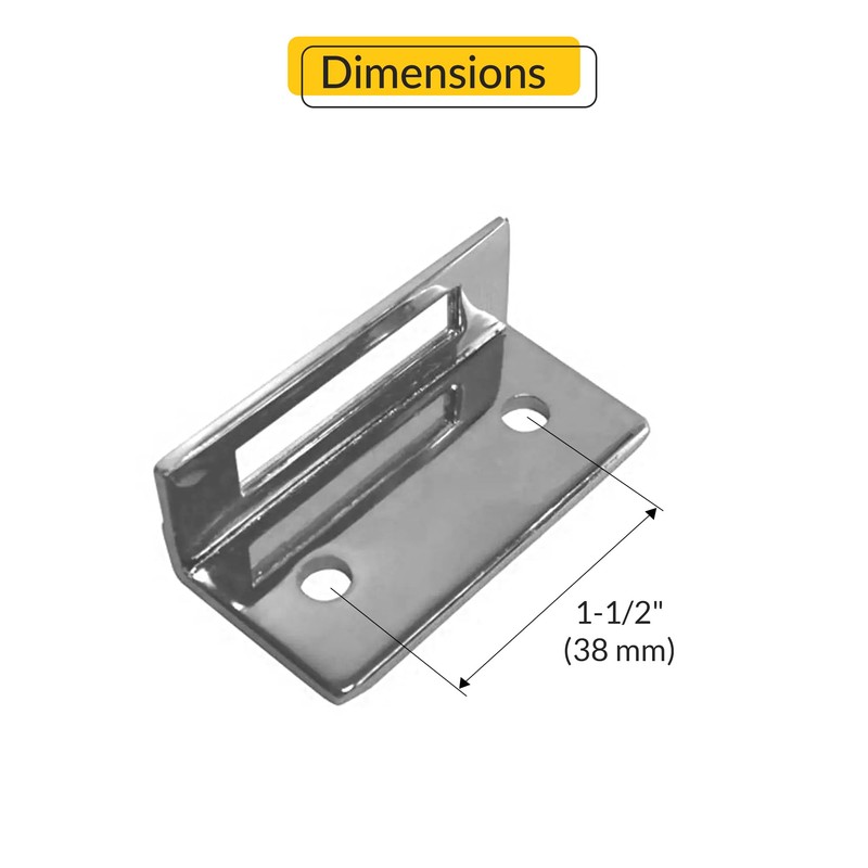 Brixwell Inswing Keeper for Slide Latch, Metal Construction with Chrome