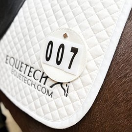 Equetech Luxe Dressage Saddle Cloth Numbers (Pair) 3 Colours New (White)