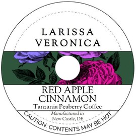Red Apple Cinnamon Tanzania Peaberry Coffee (Single Serve K-Cup Pods) (Gourmet, Naturally Flavored, Whole Coffee Beans) (12 pods, ZIN: 577217)