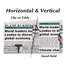 Veumoie 5X Magnifying Glass with Clip, 6x3.5 Inch Magnifier with Clamp Adjustable Flexible Gooseneck,Clip on Magnifying Glass Easy Install Easy to Use