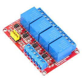 WWZMDiB 24V Relay Module 4 Channel High and Low Level Trigger Optocoupler Isolation Compatible with for Arduino Raspberry Pi ESP32 STM