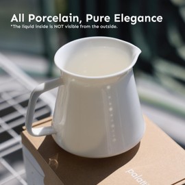 Palatti Lunar Porcelain Coffee Server and Carafe, 20oz / 600ml, Perfect for Ceramic Pour Over Maker Set, Exquisite and Elegant Experience for Ceramic Pour Over Coffee Dripper