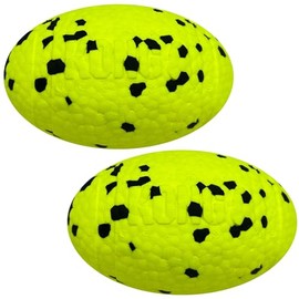 KONG Reflex Ball Dog Toy - Lightweight Durable Bouncy Fetch Toy - High-Bounce, Floats for Water Play (Medium/Large Football 2 Pack)